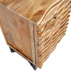 1-Door Wave Wood Cabinet -Storage supplies shop 1 door wave wood cabinet 3