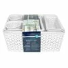 10-Piece Y-Weave Storage Basket Set, Bright White -Storage supplies shop 10 piece y weave storage basket set bright white
