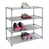 12-Pair Nonwoven Standing Shoe Rack, Grey
