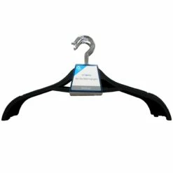 12-Piece Non-Slip Shirt Hanger, Black -Storage supplies shop 12 piece non slip shirt hanger black 2