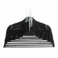 12-Piece Non-Slip Suit Hangers, Black