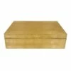 13IN LACQUER RECT GOLD BOX -Storage supplies shop 13in lacquer rect gold box