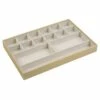 15-Compartment Stackable Jewelry Organizer, Gold -Storage supplies shop 15 compartment stackable jewelry organizer gold