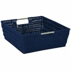 15X13X5 Woven Shelf Tote Navy