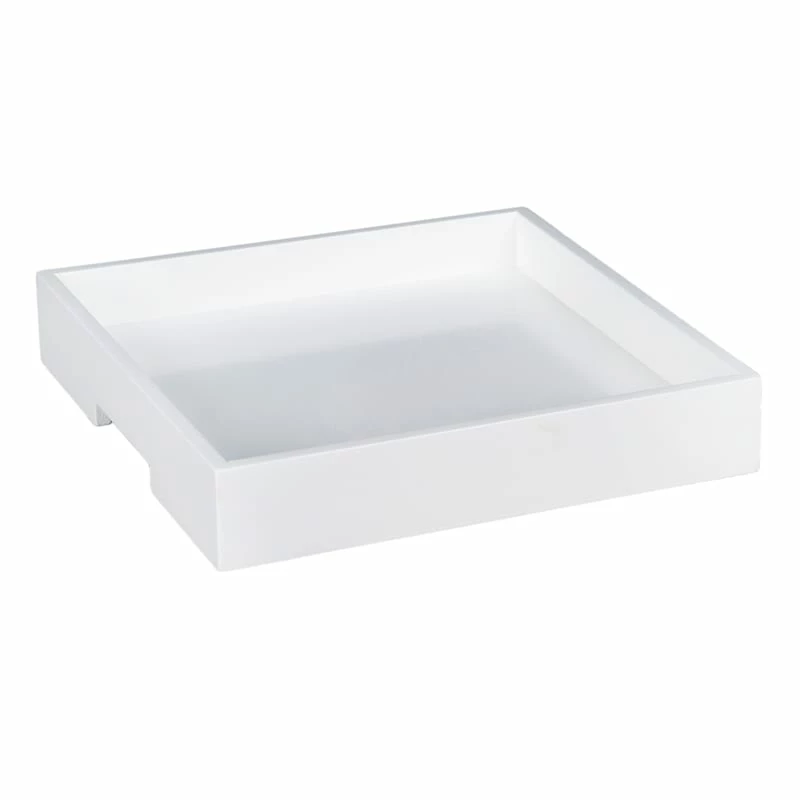 19IN WHITE SQUARE Wood Tray 3 19IN WHITE SQUARE Wood Tray