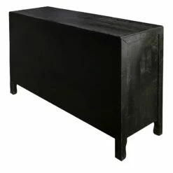 2-Door Carved Black Long Cabinet -Storage supplies shop 2 door carved black long cabinet 2