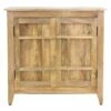 2-Door Natural Mango Wood Cabinet 2 2-Door Natural Mango Wood Cabinet -Storage supplies shop 2 door natural mango wood cabinet