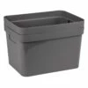 2-Pack 15L Grey Storage Container, Large -Storage supplies shop 2 pack 15l grey storage container large