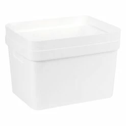 2-Pack 15L White Storage Container, Large
