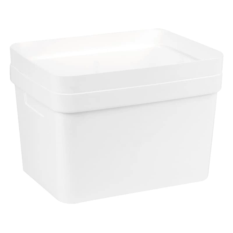 2-Pack 15L White Storage Container, Large 3 2-Pack 15L White Storage Container, Large