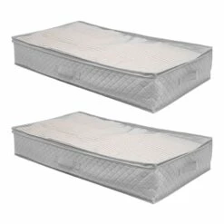 2-Pack Under The Bed Organizer, Grey