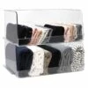 2-Piece Clear Stackable Storage Bins, Large -Storage supplies shop 2 piece clear stackable storage bins large