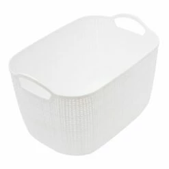 2-Piece Jute-Look Storage Basket, Large