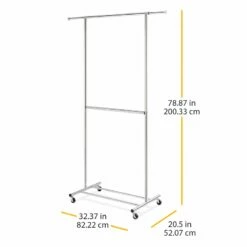 2-Rod Extendable Garment Rack -Storage supplies shop 2 rod extendable garment rack 4