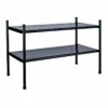 2-Tier Punch Metal Shoe Rack, Black 2 2-Tier Punch Metal Shoe Rack, Black -Storage supplies shop 2 tier punch metal shoe rack black