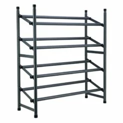 2-Tier Standing Shoe Rack, Gunmetal