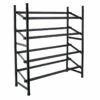 2-Tier Standing Shoe Rack, Mount Black -Storage supplies shop 2 tier standing shoe rack mount black