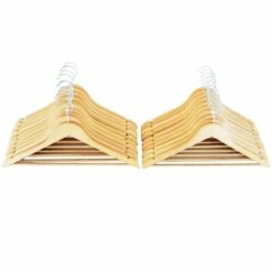 20-Piece Suit Hanger, Natural Wooden -Storage supplies shop 20 piece suit hanger natural wooden 2