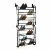 24-Pair Over The Door Shoe Organizer, Bronze -Storage supplies shop 24 pair over the door shoe organizer bronze