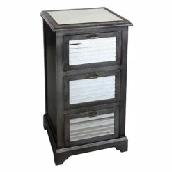 3-Drawer Shutter Mirror Cabinet