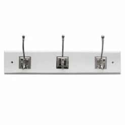 3-Hook Square Wall Hanger, White