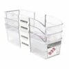 3-Piece Clear Narrow Home Storage Bin Set -Storage supplies shop 3 piece clear narrow home storage bin set