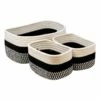 3-Piece Small Cotton Rope Basket Set Black -Storage supplies shop 3 piece small cotton rope basket set black