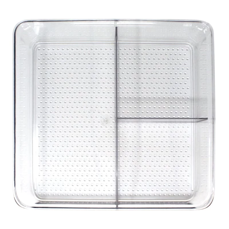 3-Section Clear Storage Bin, Large 3 3-Section Clear Storage Bin, Large