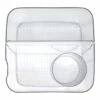 3-Section Clear Storage Bin With Holder -Storage supplies shop 3 section clear storage bin with holder