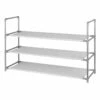 3-Tier Grey Fabric Standing Shoe Rack 1 3-Tier Grey Fabric Standing Shoe Rack -Storage supplies shop 3 tier grey fabric standing shoe rack