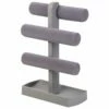 3-Tier Jewelry Bar, Grey 2 3-Tier Jewelry Bar, Grey -Storage supplies shop 3 tier jewelry bar grey