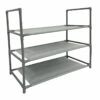 3-Tier Multi-Use Stackable Shoe Rack, Grey -Storage supplies shop 3 tier multi use stackable shoe rack grey