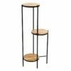 31.7in 3 Tier Wood Metal Stand 2 31.7in 3 Tier Wood Metal Stand -Storage supplies shop 31.7in 3 tier wood metal stand