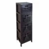 4-Drawer Grey Wooden Cabinet, Medium -Storage supplies shop 4 drawer grey wooden cabinet medium