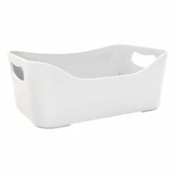 4-Piece Small Storage Bin, Light Grey