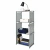 4-Tier Shelves, Grey -Storage supplies shop 4 tier shelves grey