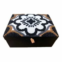 4x7in Black Fabric Box