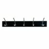 5-Hook Modern Wall Hanger, Espresso 2 5-Hook Modern Wall Hanger, Espresso -Storage supplies shop 5 hook modern wall hanger espresso