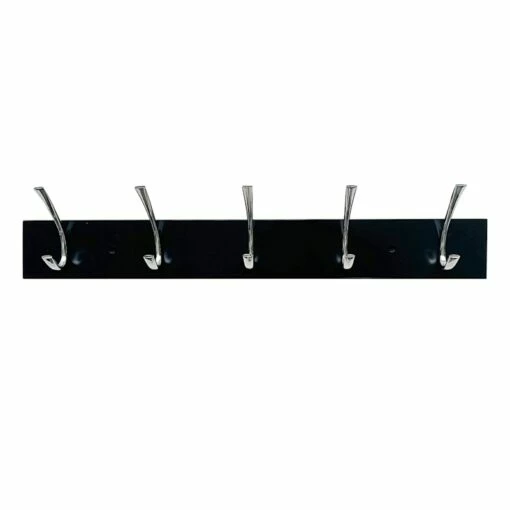 5-Hook Modern Wall Hanger, Espresso -Storage supplies shop 5 hook modern wall hanger espresso