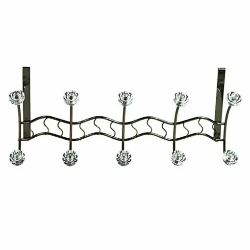 5-Hook Over The Door Hanger, Bronze -Storage supplies shop 5 hook over the door hanger bronze