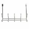 5-Hook Over The Door Hanger, Nickel -Storage supplies shop 5 hook over the door hanger nickel