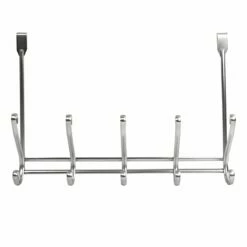 5-Hook Over The Door Hanger, Nickel