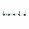 5-Hook Round Wall Hook, White -Storage supplies shop 5 hook round wall hook white