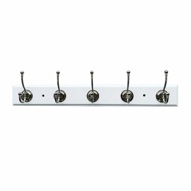 5-Hook Round Wall Hook, White 3 5-Hook Round Wall Hook, White