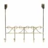 5-Hook Sophie Over The Door Hanger, French Gold -Storage supplies shop 5 hook sophie over the door hanger french gold