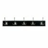 5-Hook Triple Wall Hanger, Black -Storage supplies shop 5 hook triple wall hanger black