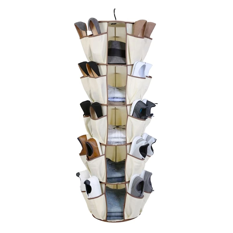 5-Tier Carousel Organizer, Brown 4 5-Tier Carousel Organizer, Brown - Image 2