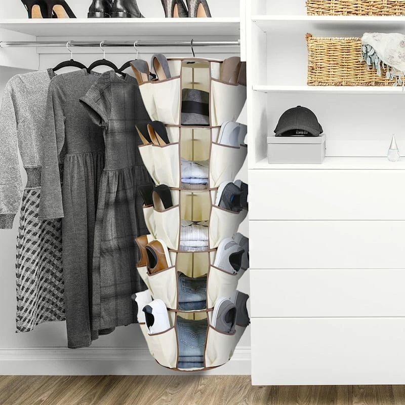 5-Tier Carousel Organizer, Brown 6 5-Tier Carousel Organizer, Brown - Image 4