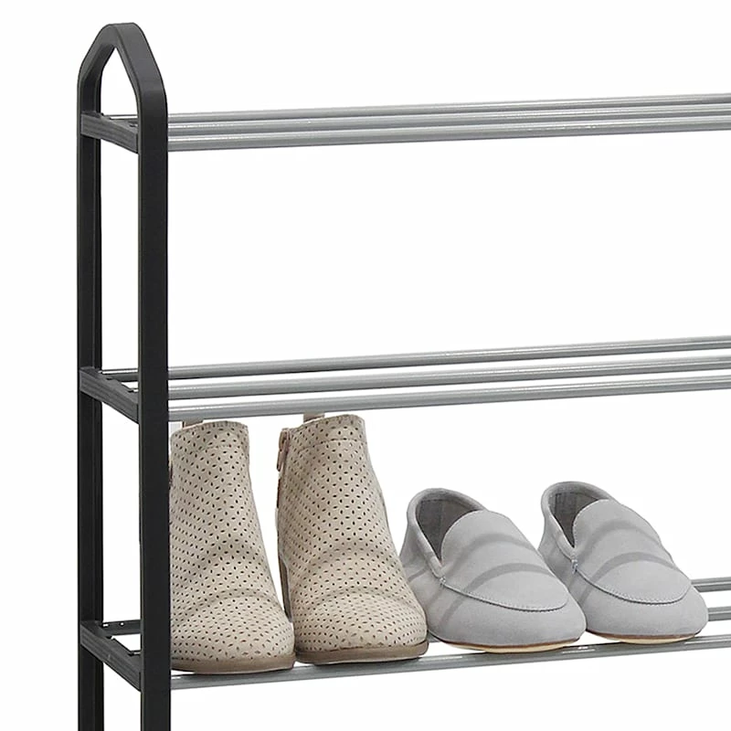 5-Tier Metal Shoe Rack, Black 4 5-Tier Metal Shoe Rack, Black - Image 2