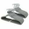 50-Pack Velvet Hanger Set, Grey 1 50-Pack Velvet Hanger Set, Grey -Storage supplies shop 50 pack velvet hanger set grey